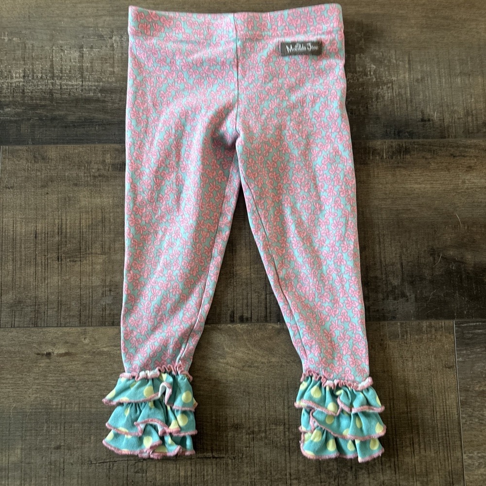 Matilda Jane Once Upon A Time Dazzling Potion Bow Polka Dot Legging size 2